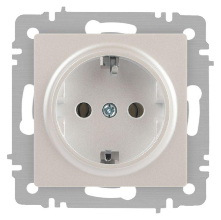 Розетка Accent 6-202-06 2P+E Schuko 16А-250В IP20 СУ перламутр.  Б0063695