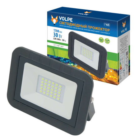 Прожектор светодиодный ULF-Q511 30W/GREEN IP65 220-240В BLACK зел. свет корпус черн.  UL-00002556