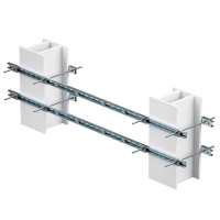 Комплект монтажных профилей обжимной тип 3 крепление к двум стойкам 250х200мм длина профиля 800мм для крепления 1 оболочки(ек) одного типоразмера с видом защиты Ex d гор. оцинк.  EX-TRB030308U