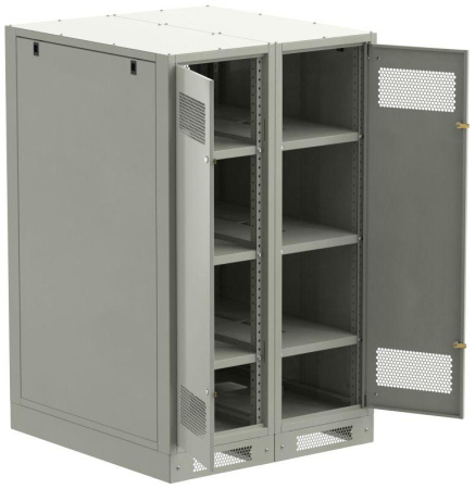 Шкаф LINEA B (пустой) 1450х900мм дверь двустворч. метал. сер.  LB35-14H99-2M
