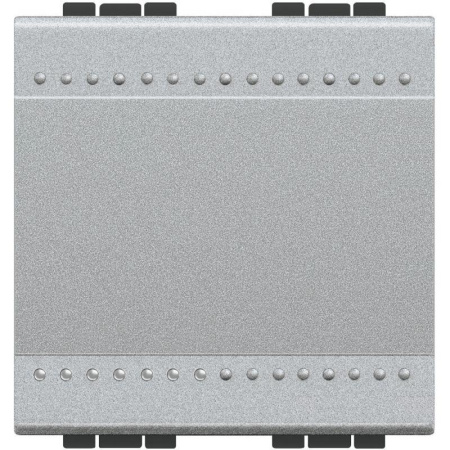 Кнопка с авт. клем. размер 2мод. LivingLight алюм. Leg BTC NT4005M2A