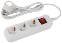 Удлинитель электрический UDL-10-315-ES Greenline 3 розетки с заземлением с выключателем 1.5м ПВС 3х0.75кв.мм  Б0065051