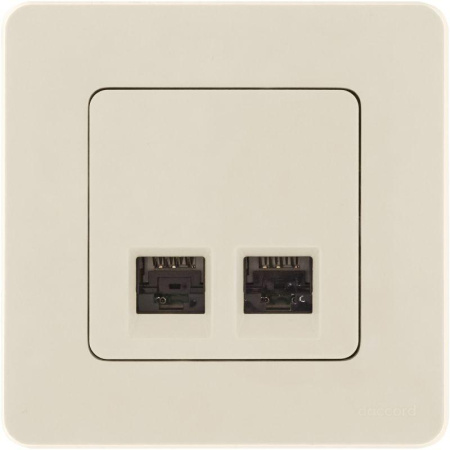Розетка компьютерная 2-м Inspiria RJ45 кат.5E UTP сл. кость Leg 673836