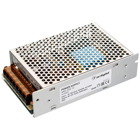 Блок питания ARS-250-12 12В 20.8А 250Вт IP20 сетка 2 года  023612