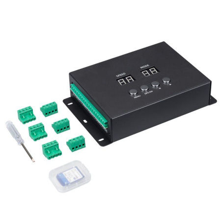Контроллер DMX K-5000 220В SD-card 5х512 IP20 метал.  024323