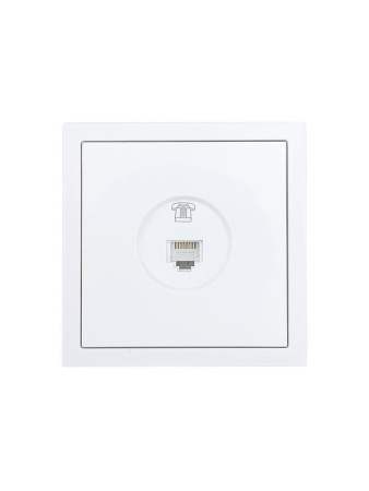Розетка телефонная евро СП ZIMA IP20 бел.  704-0288-137