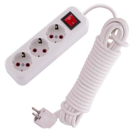 Удлинитель 3х7м с заземл. 16А IP20 Lila с выкл.  720-0307-302