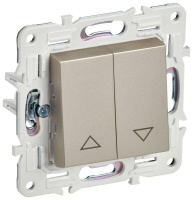 Выключатель жалюзи SKANDY 10А SK-V12Sh шампань  SK-V15-0-10-K37