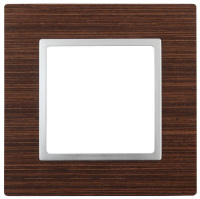 Рамка 1-м 14-5301-10 дерево Elegance венге+алюм ЭРА Б0034569