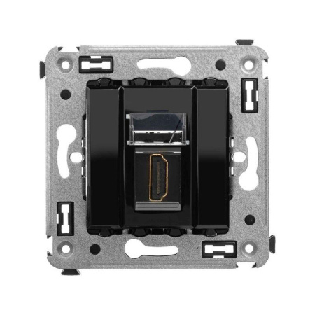 Розетка HDMI 1-м СП Avanti "Черный квадрат" тип А-А  4402253