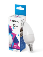 Лампа светодиодная 12Вт свеча 4500К бел. E14 1070лм 174-265В  LkecLED12wCNE1445