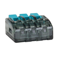 Клемма строительно-монтажная OptiKit СМК 221-413 с рычагом 3 отверстия 0.2-2.5(4.0)кв.мм  351067 Клемма строительно-монтажная OptiKit СМК 221-413 с рычагом 3 отверстия 0.2-2.5(4.0)кв.мм  351067