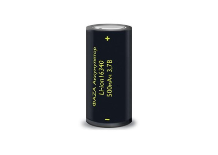 Аккумулятор 16340 3.7В Li-Ion 500мА.ч без платы защиты  5039056