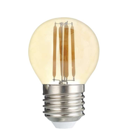 Лампа светодиодная филаментная PLED OMNI 8Вт G45 3000К тепл. бел. E27 230В/50Гц Gold  5021600