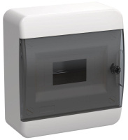 Корпус пластиковый ЩРН-П-8 IP41 черн. прозр. дверь TEKFOR  TF5-KP12-N-08-41-K01-K03