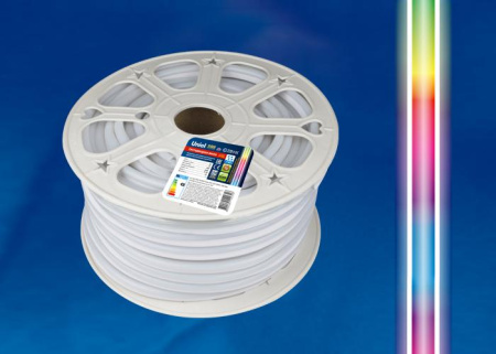 Лента светодиодная ULS-N22-5050-80LED/m-8mm-IP67-220V-10W/m-50M-RGB NEON 80LED/м RGB 10Вт/м IP67 220 8мм гибкая герметичная (уп.50м)  UL-00005581