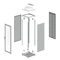 Шкаф напол. 38U 600х800 передняя дверь-стекло; задняя глухая дверь; крыша укомплектована вводом и заглушками  R5IT3868GS