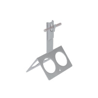 Держатель зажимной коньковый BKDZ-H100-D5-8 INOX304 для прутка d5-8мм H=100мм нерж. с широк. осн. сталь КМ MA0115