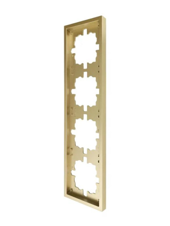Рамка 4-мест. горизонт. ZIMA зол.  704-3600-149