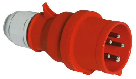 Вилка кабельная 32А 5п 3P+N+PE 6ч 400В IP44 Quick-Connect  2148