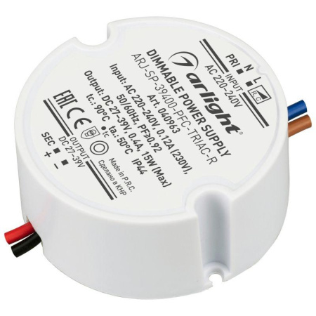 Блок питания ARJ-SP-39400-PFC-TRIAC-R (15Вт 27-39В 400мА) (IP44 пластик)  040963