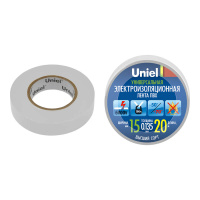 Лента изоляционная 0.135х15мм 20м UIT-135P 20/15/01 WHT бел.  04488