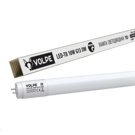 Лампа светодиодная LED-T8-10W/DW/G13/FR/FIX/N 10Вт матовая 6500К холод. бел. G13 неповорот.  UL-00001455