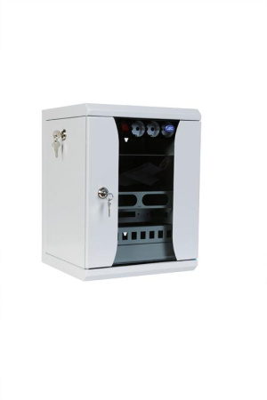 Шкаф коммутационный ШРН-8.255-10 8U 320х305мм передн. двер. стеклян. сер.  1134916