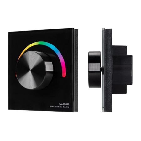 Панель SMART-P5-RGB-G-IN Black 3В Rotary 2.4G IP20 пластик  033757