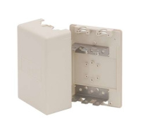 Бокс настенный рапределительный на 3 плинта (до 30-ти пар) с кронштейнами пластик. 150х105х56мм беж.  NMC-WBPL3-P