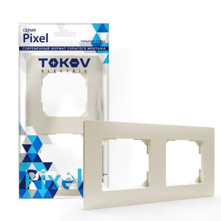 Рамка 2-м Pixel универс. беж.  TKE-PX-RM2-C02