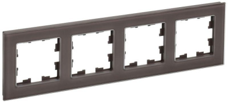 Рамка 4-м BRITE РУ-4-2-БрТБ стекло темн. бронза  BR-M42-G-K45