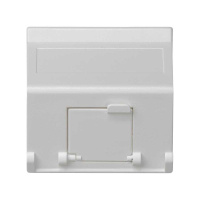 Адаптер на 1-мод. MD (RJ45 оптоволокно) 45х45мм наклонный защ. шторки бел.  Connect K80-9