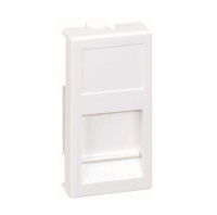 Адаптер на 1 RJ45 коннектор узкий защ. шторки 22.5х45мм бел.  Connect KA76-9