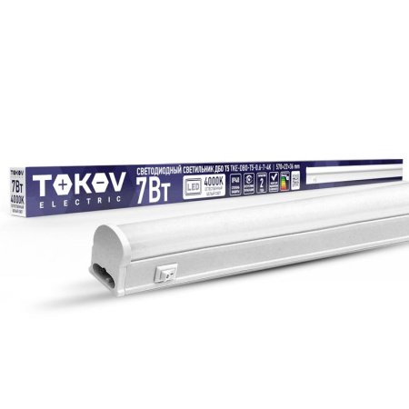 Светильник светодиодный ДБО Т5 7Вт 4К IP40  TKE-DBO-T5-0.6-7-4K