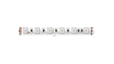 Лента светодиодная стандарт 5050 60LED/м 14.4Вт/м RGB 24В IP20 (уп.5м)  00-00009271