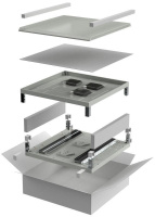 Комплект основание и крыша 800х800мм для шкафа 18-27U сер. LINEA N  LN35-YYX88-Y