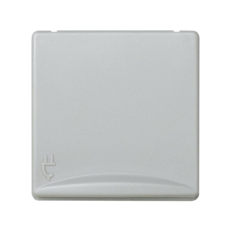 Розетка СП  27 16А IP40 250В 2P+E с заземл. защ. шторки с откидн. крышкой винтов. клеммы широкий модуль механизм сер.  27490-37