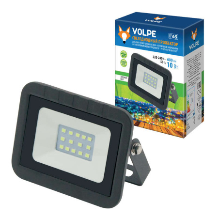 Прожектор светодиодный ULF-Q511 10W/GREEN IP65 220-240В BLACK зел. свет корпус черн.  UL-00002554