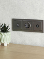 Рамка 3-м BRITE РУ-3-БрС сталь  BR-M32-K46