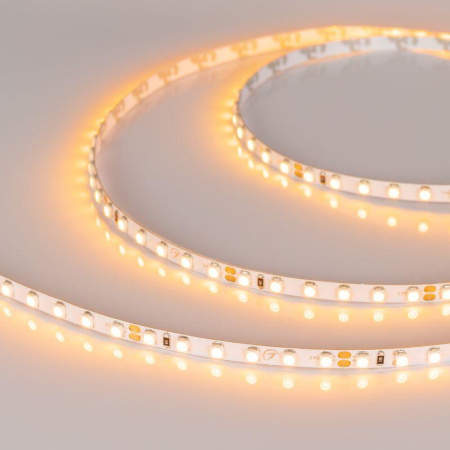Лента светодиодная RT-A120-5mm 24V Yellow 9.6Вт/м IP20 2835 узкая (уп.5м)  015662(2)