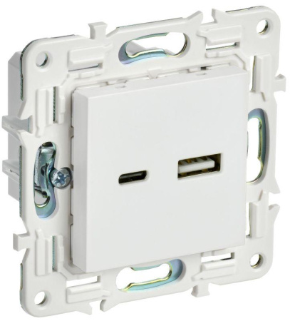 Розетка USB A+C 3.1А SKANDY SK-R14W арктич. бел.  SK-U22-D31-K01