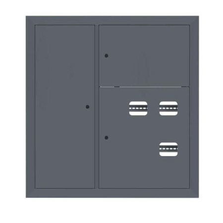 Щит этажный 3кв. слаботочка слева RAL7024 (1000х950х150) PROxima  mb29-v-3z-ral7024