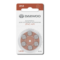 Элемент питания воздушно-цинковый ZA312/PR41 1.45В BL-6 (блист.6шт) для слуховых аппаратов  5060418