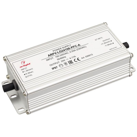 Блок питания ARPV-LG24100-PFC-A 24В 4.17А 100Вт IP67 метал. 5 лет  030013