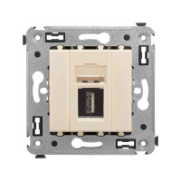 Розетка USB 2.0 1-м СП Avanti "Ванильная дымка" тип А-А  4405403