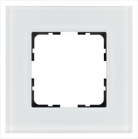 Рамка 1-м G-Glass стекло бел. White Glass  G1001GW