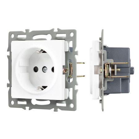 Механизм электрической розетки SCT-MEU1-PL-WH (250В 16А)  043730