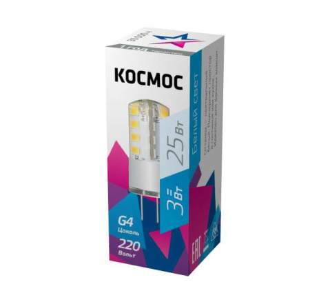 Лампа светодиодная 3Вт 220В G4 4500К  LksmLED3wJCG4220v45