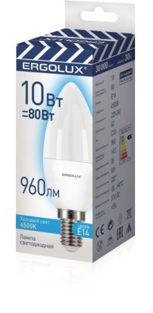 Лампа светодиодная Свеча 10Вт E14 4500К 220-240В ПРОМО LED-C35-10W-E14-4K  14545
